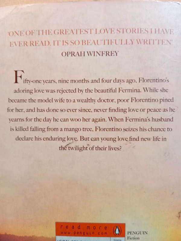Love in the Time of Cholera, Gabriel García Márquez