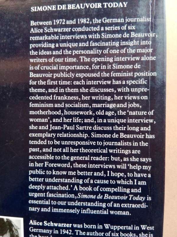 Simone de Beauvoir Today, Alice Schwarzer