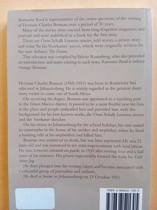 Ramoutsa Road and other Re-Collected Stories, Herman Charles Bosman
