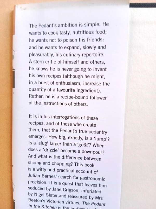 The Pedant in the Kitchen, Julian Barnes