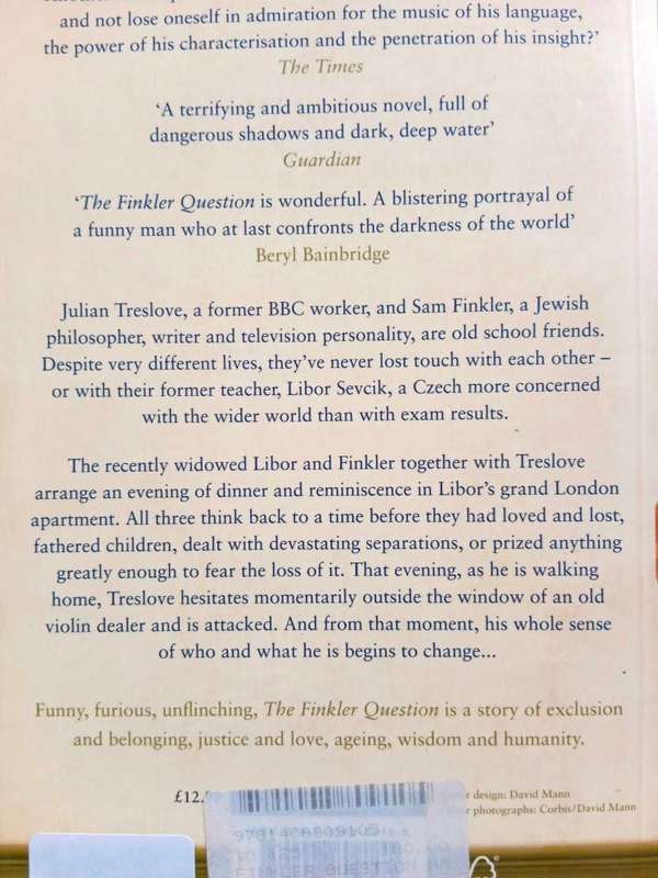 The Finkler Question, Howard Jacobson