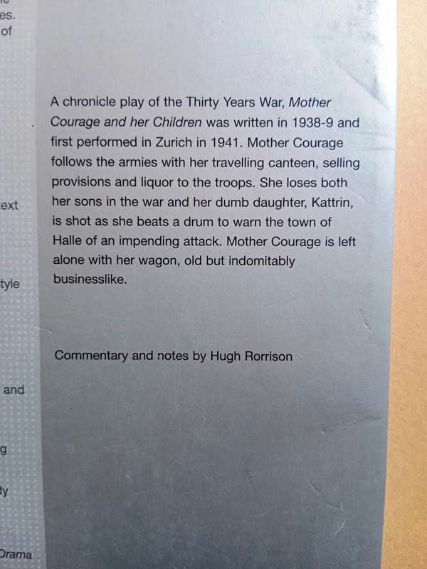 Mother Courage and her Children, Bertolt Brecht [student edition, with notes and commentary]