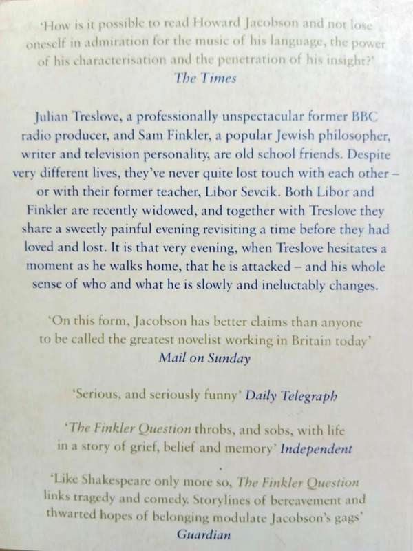 The Finkler Question, Howard Jacobson