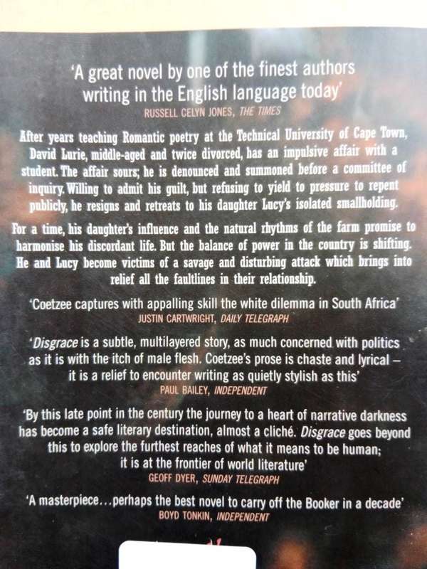 Disgrace, J.M. Coetzee