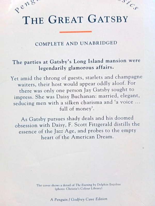 The Great Gatsby, F. Scott Fitzgerald