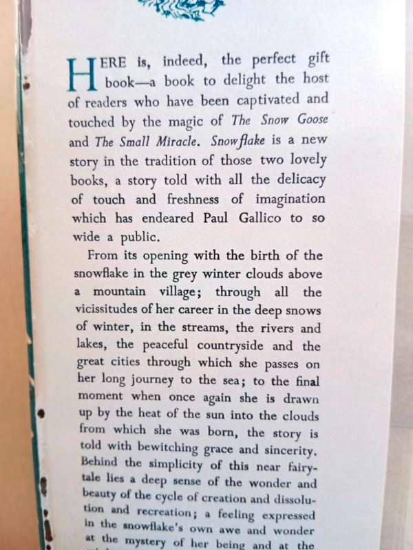Snowflake, Paul Gallico [first edition]