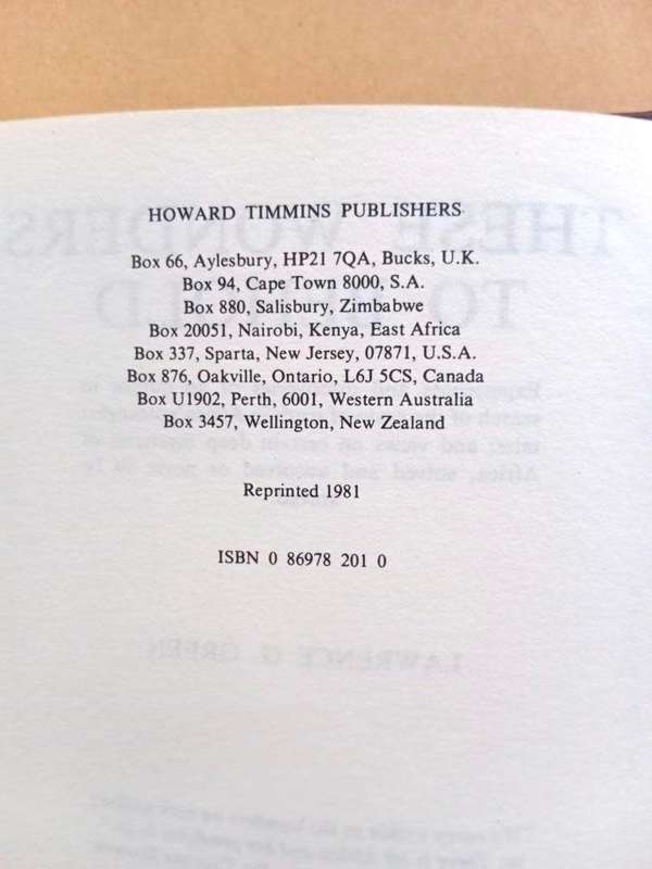 These Wonders to Behold, Lawrence G. Green