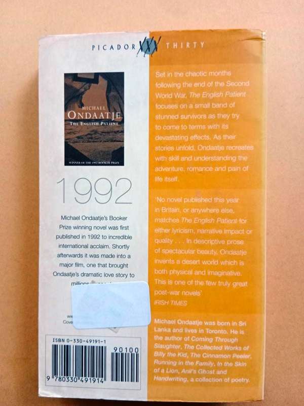 The English Patient, Michael Ondaatje