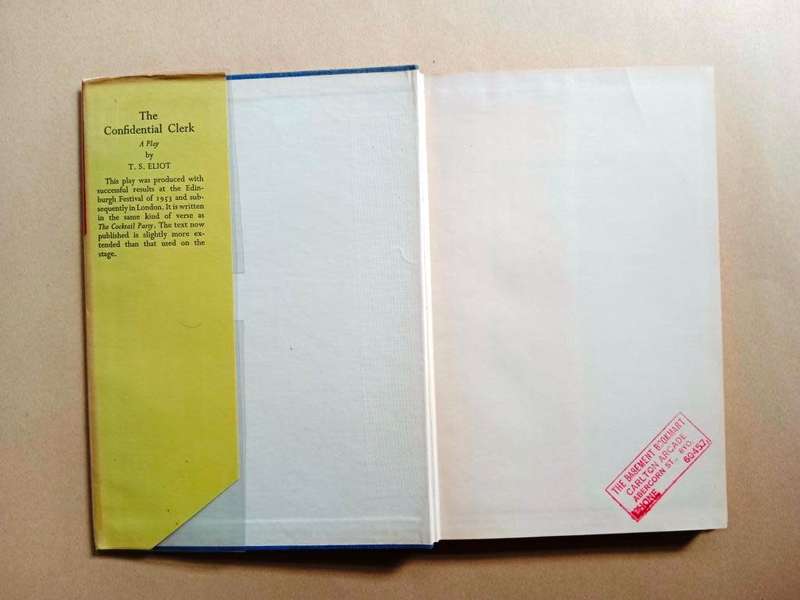 The Confidential Clerk, T.S. Eliot [first edition]