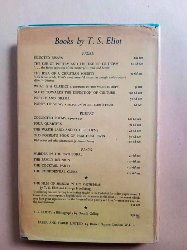 The Confidential Clerk, T.S. Eliot [first edition]
