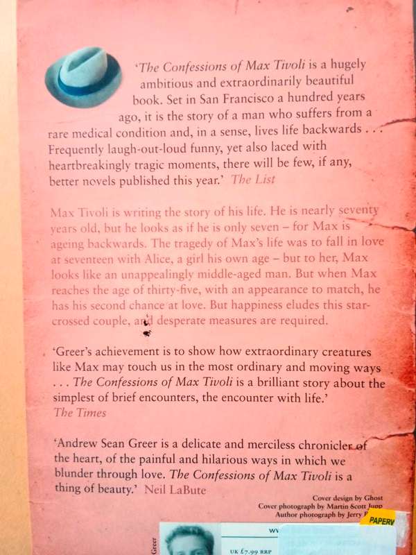 The Confessions of Max Tivoli, Andrew Sean Greer