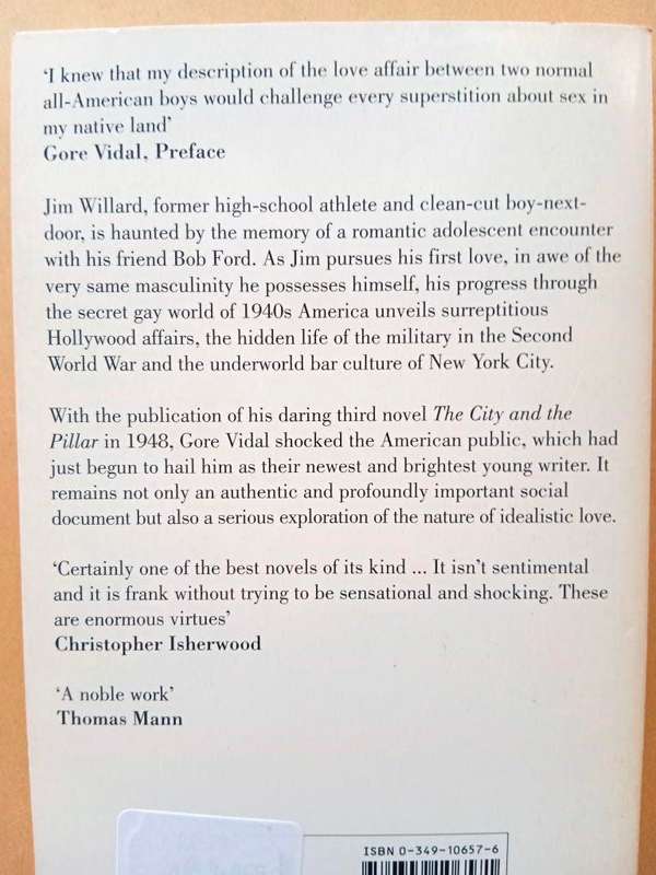 The City and the Pillar, Gore Vidal