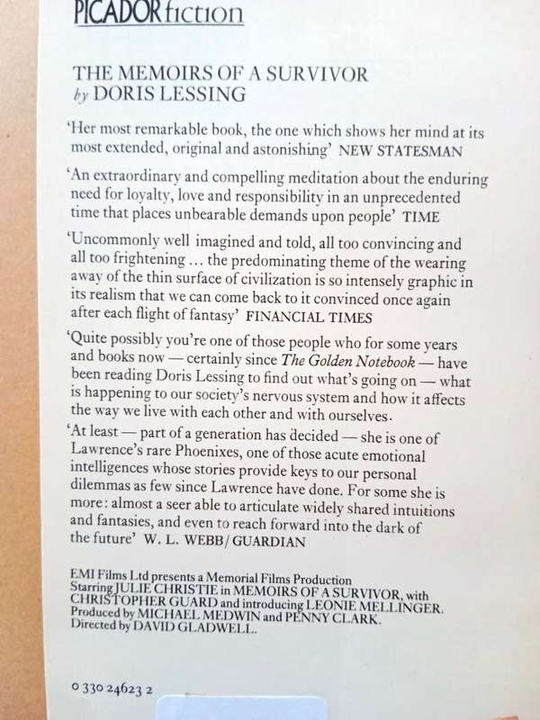 The Memoirs of a Survivor, Doris Lessing