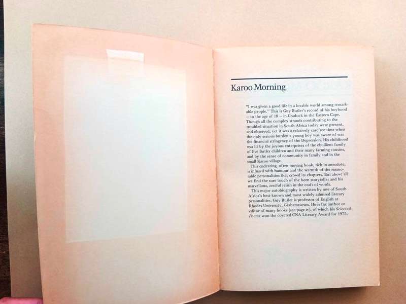 Karoo Morning, An Autobiography 1918-1935, Guy Butler