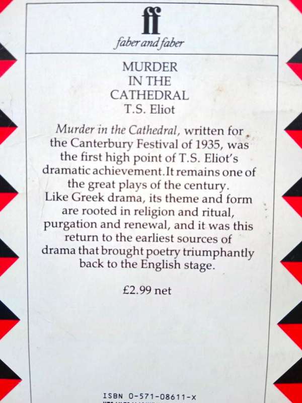 Murder in the Cathedral, T.S. Eliot