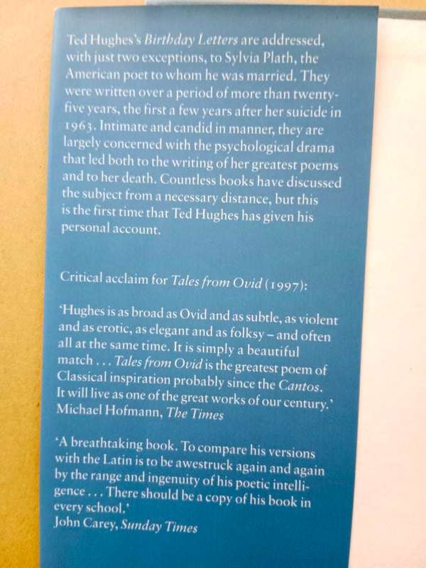 Birthday Letters, Ted Hughes