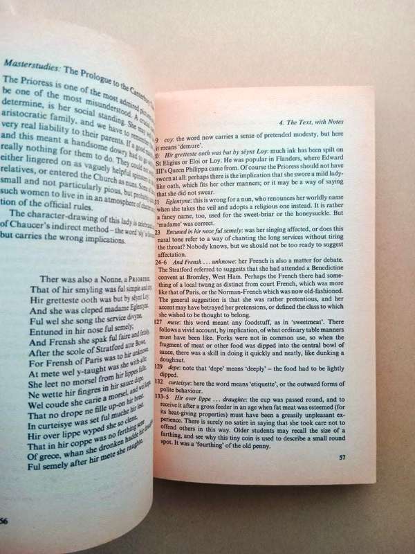Geoffrey Chaucer, The Prologue to the Canterbury Tales, A Critical Study, John Cunningham
