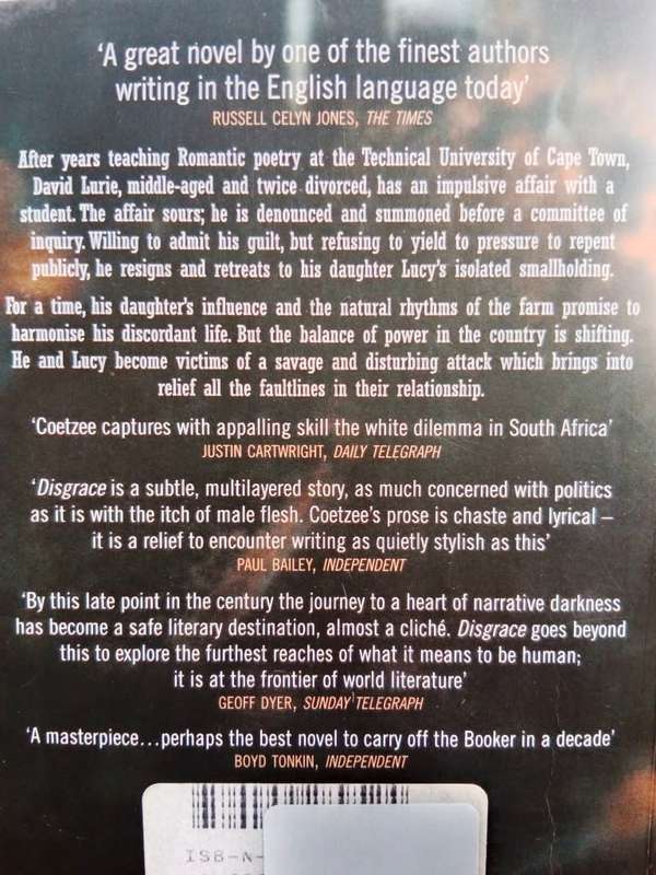 Disgrace, J.M. Coetzee