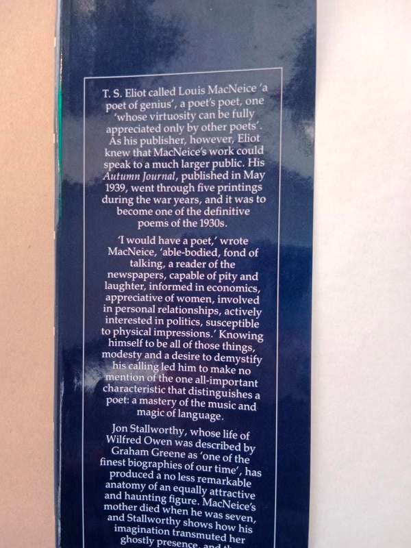 Louis Macneice, Jon Stallworthy
