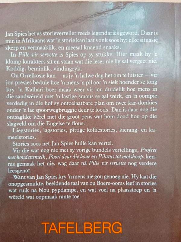 Pille vir servette, Jan Spies (Vertellings 4)