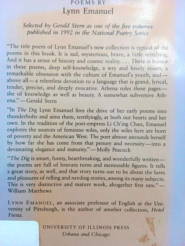 The Dig, Poems by Lynn Emanuel