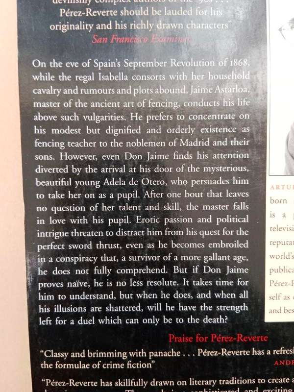 The Fencing Master, Arturo Pérez-Reverte