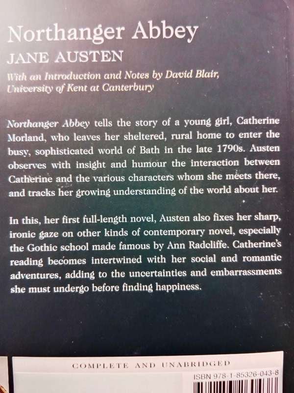 Northanger Abbey, Jane Austen
