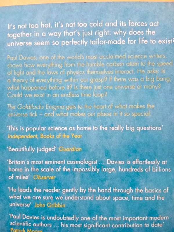The Goldilocks Enigma, Paul Davies