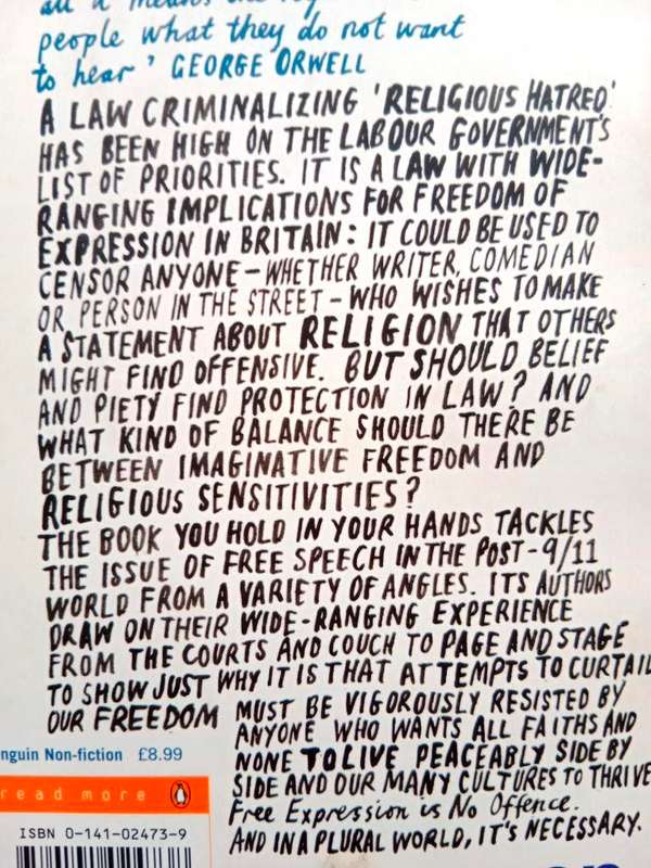 Free Expression is No Offence, ed. Lisa Appignanesi
