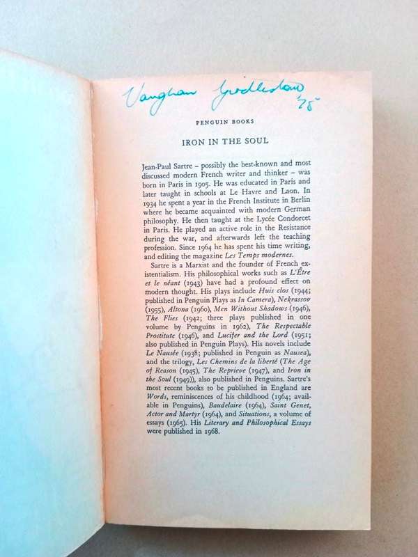 Iron in the Soul, Jean-Paul Sartre
