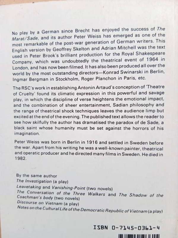 Marat/Sade, Peter Weiss