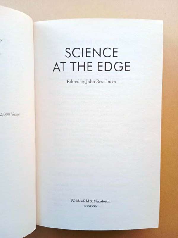 Science at the Edge, ed. John Brockman