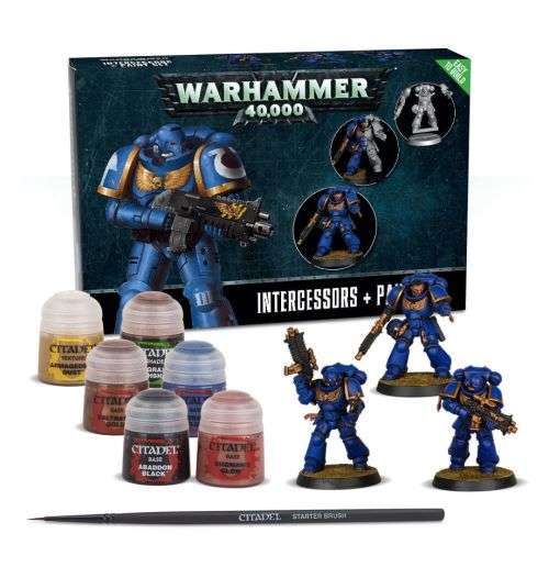 Warhammer 40k Space Marine Intercessors + Paint Set