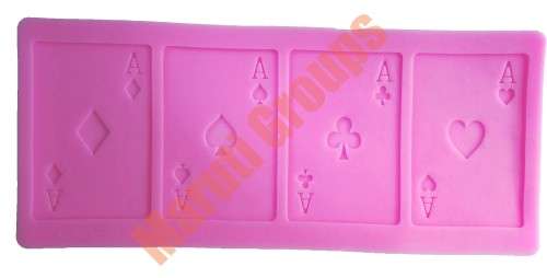 Poker Cards Silicone fondant mould 23cm x 10cm