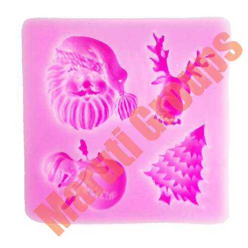 Santa Claus, Snowman, reindeer,Christmas Tree Theme Silicone fondant / Mould
