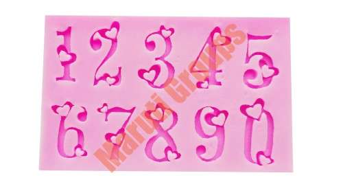 Numbers Silicone fondant Mould