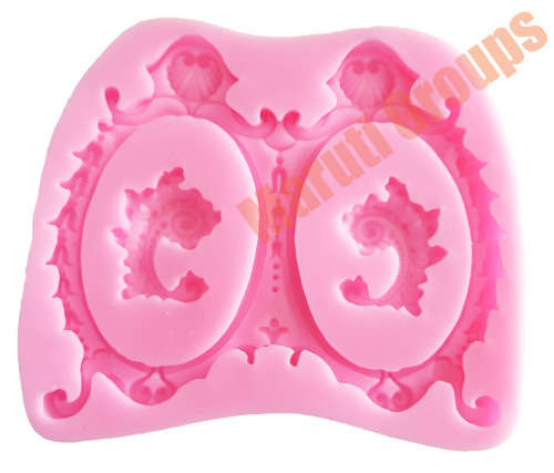 Frame Border silicone mould / Scrolls Border silicone fondant mould