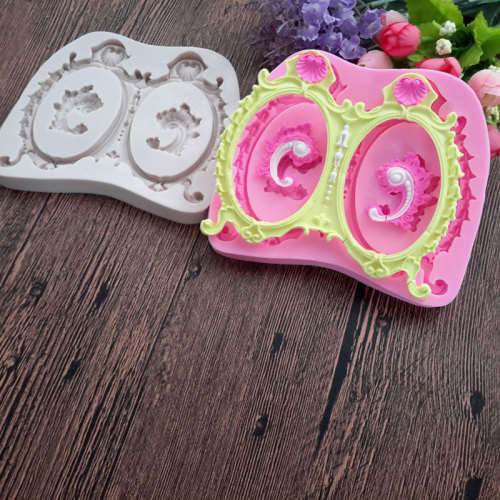 Frame Border silicone mould / Scrolls Border silicone fondant mould