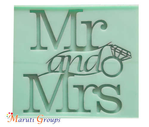Mr and Mrs silicone fondant mould