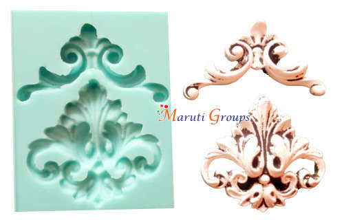 Vintage Craft prattern silicone fondant mould 12cm x 10cm
