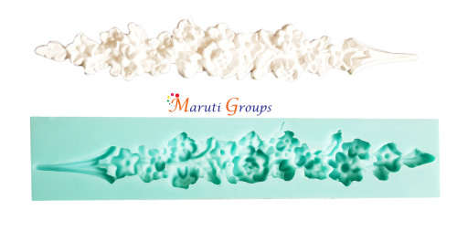 Flowery Border silicone mould - 2