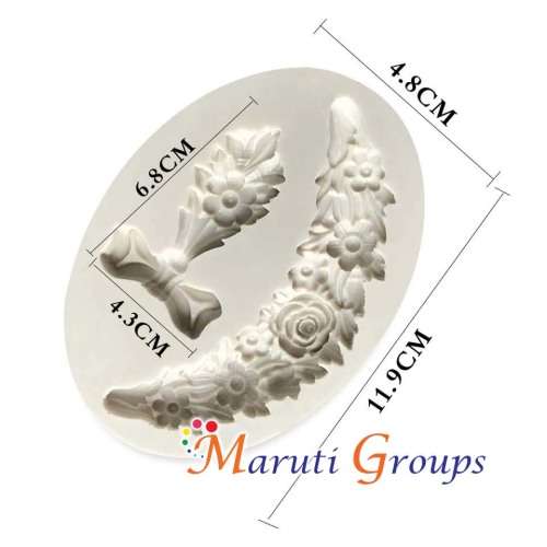 Lace Pattern border silicone mould