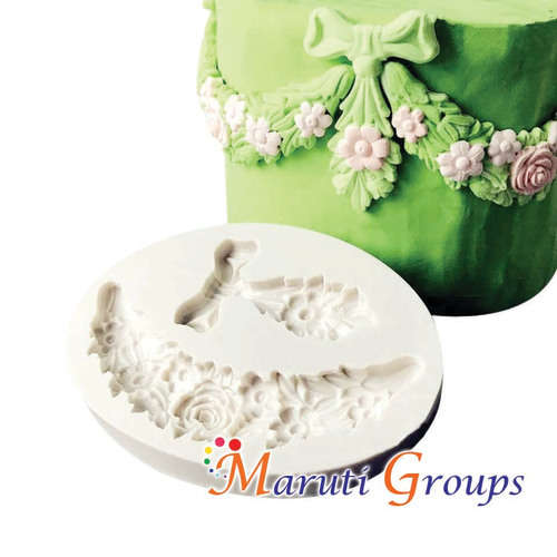 Lace Pattern border silicone mould