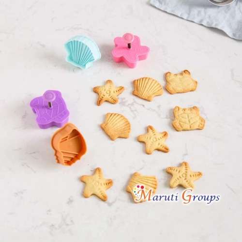 Sea shell theme Plunger cookie cutter