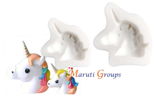 Unicorn silicone mould - 65mm x 55mm
