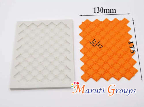 Quilted border silicone mould - Big Size