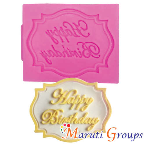 Happy Birthday Silicone fondant mould