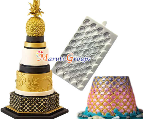 Fish Scale Silicone fondant mould