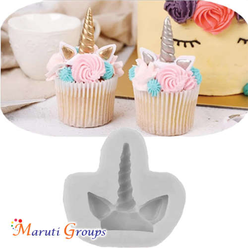 Unicorn Horn Ear - silicone mould - 6.3cm x 6.5cm