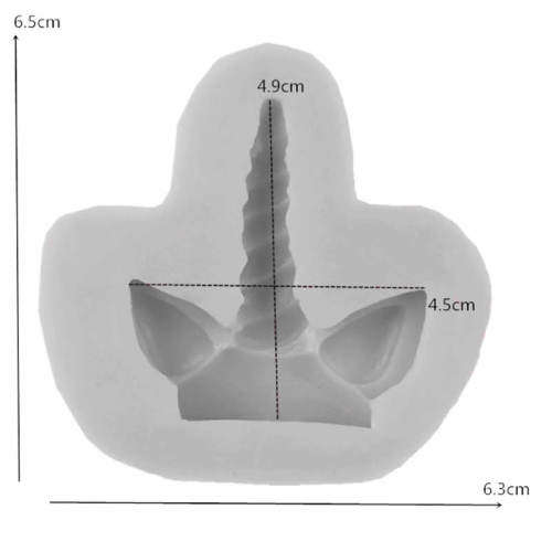 Unicorn Horn Ear - silicone mould - 6.3cm x 6.5cm